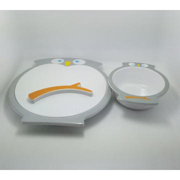 (BC-MK1011) La reutilizable melamina 2PCS del diseño de Fashinable embroma la cena linda fijada